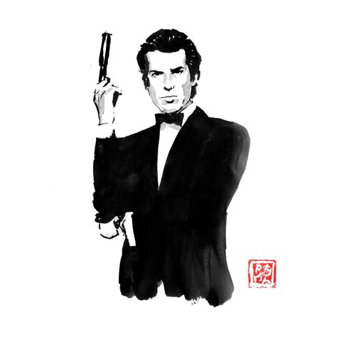 James Bond Pierce Brosnan By Péchane Buy Art Online Rise Art