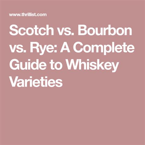 Bourbon Vs Scotch Vs Whiskey Vs Brandy