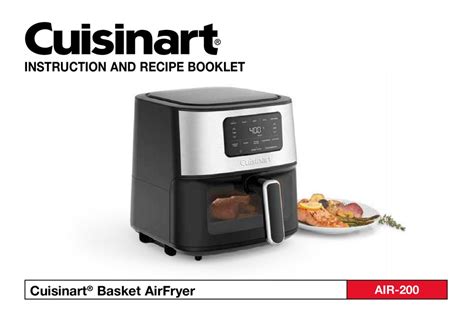 Cuisinart Air 200 Instruction And Recipe Booklet Pdf Download Manualslib