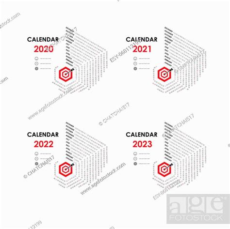 Calendar 2020 2021 2022 And 2023 Calendar Template Hexagon Shape