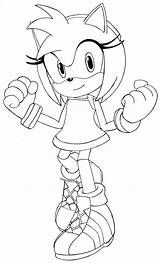 Rose Amy Coloring Sonic Pages Sketch Print Deviantart Template Coloringtop sketch template