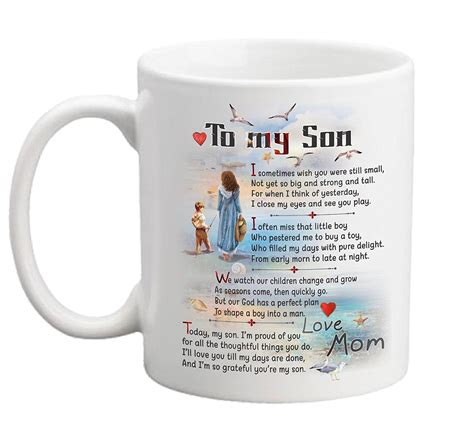 1st birthday gift ideas for son. Memory Gift For son - mother son gift 11oz Cup - birthday ...