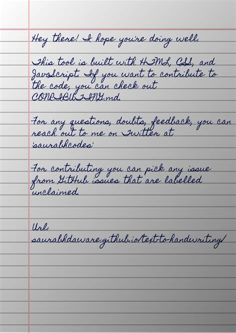 Handwriting Generator I Made A Text To Handwriting Tool To Write My College Assignments For Me