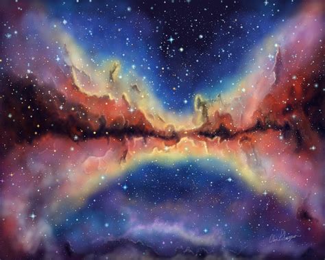 Deep Space Nebula Digital Art By Alan Lestourgeon Pixels