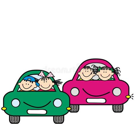 Four Funny Little Cars Stock Illustrations 3 Four Funny Little Cars