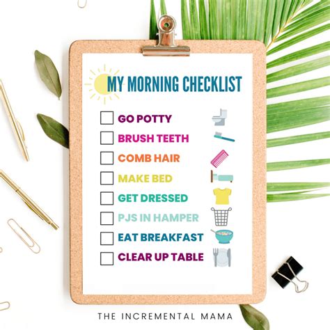 Morning Checklist For Teens