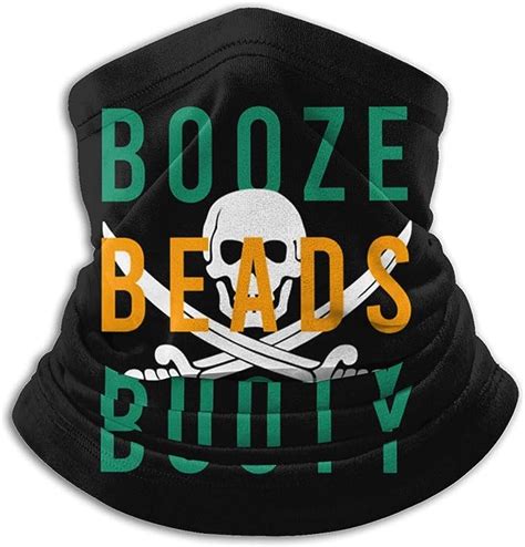 Booze Beads Booty Face Mask Neck Gaiter Bandana Balaclava Unisex