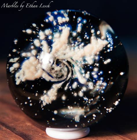 Galaxy Handmade Marble Signed By ~ethan Lesch~ Borosilicate Boro Art Mib Glass Toys