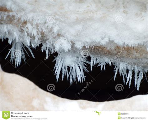 Ice Crystals Macro Stock Photo Image Of White Crystal 52803096