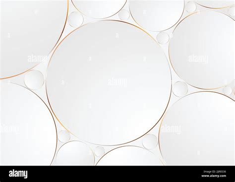 Grey And Bronze Circles Abstract Corporate Background Vector Tech