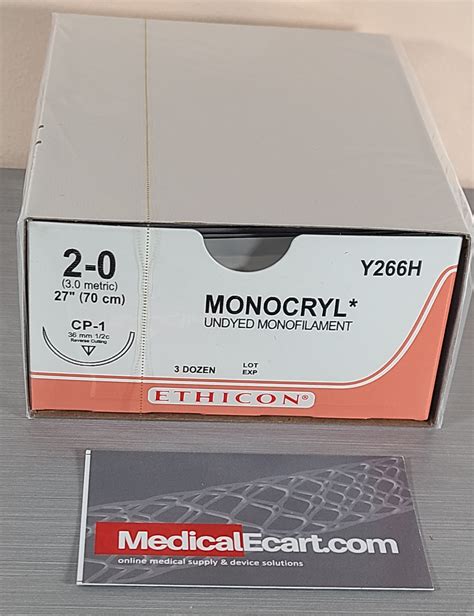 Ethicon Y266h Monocryl Suture Precision