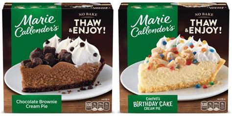 Thaw And Serve Dessert Pies Marie Callenders Cream Pies