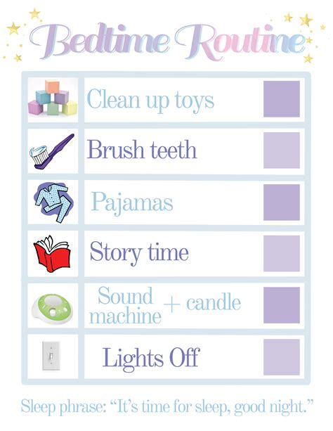 Printable Bedtime Routine Cards