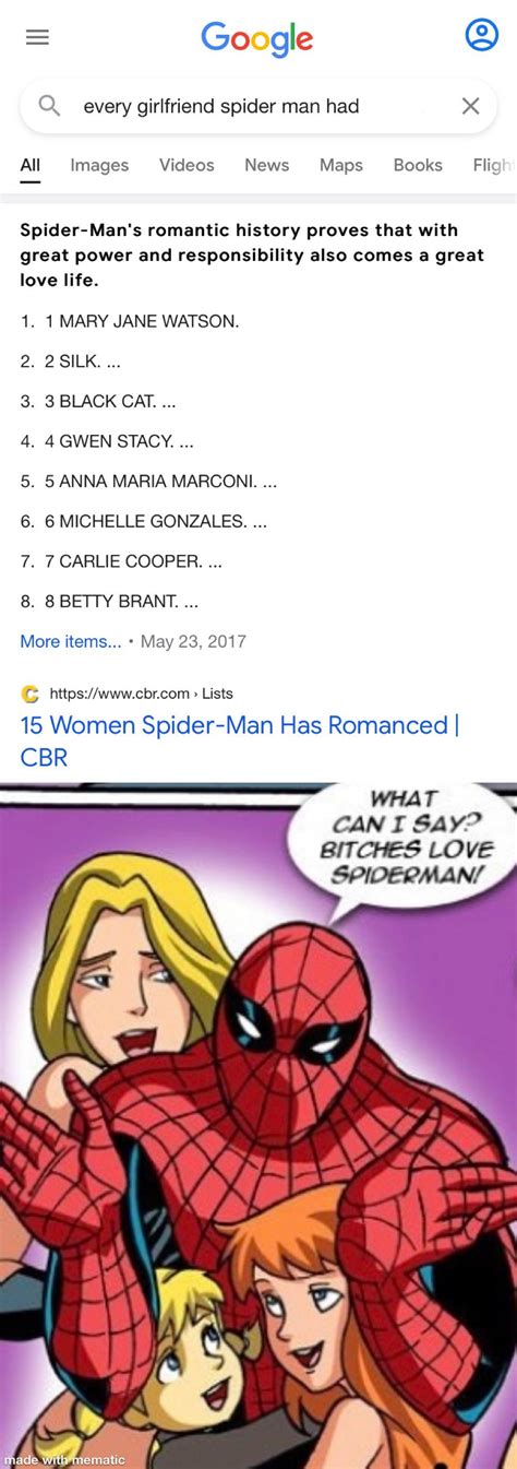 Spider Man Had A Lot Of Girlfriends R Memes