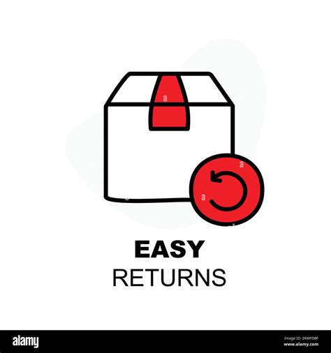 Easy returns icon, simple returns symbol, Hassle-free returns emblem