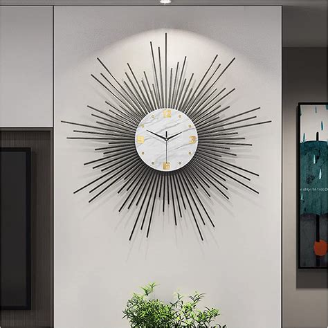 Buy Wow Interiors Large Metal Sunburst Wall Clocks Big Decorative