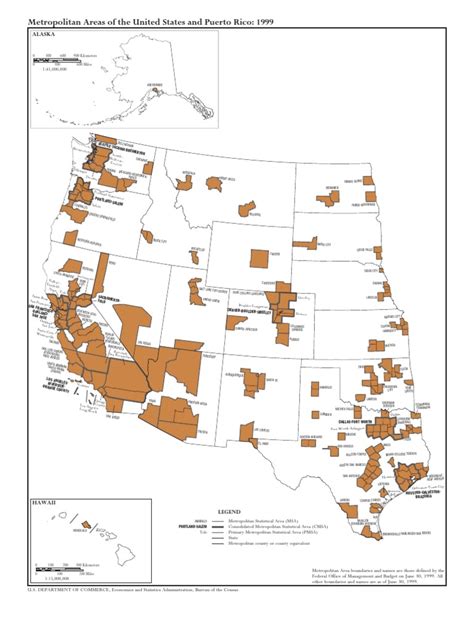 Map Of United States Metropolitan Areas Maps In Eastern And Western