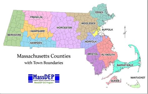 Town Map Of Massachusetts United States Map