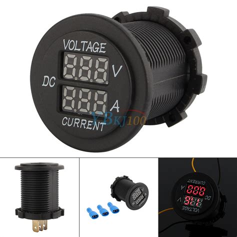 Dc Range 10 20a 12 24v Dual Led Digital Voltmeter Ammeter Amp Volt