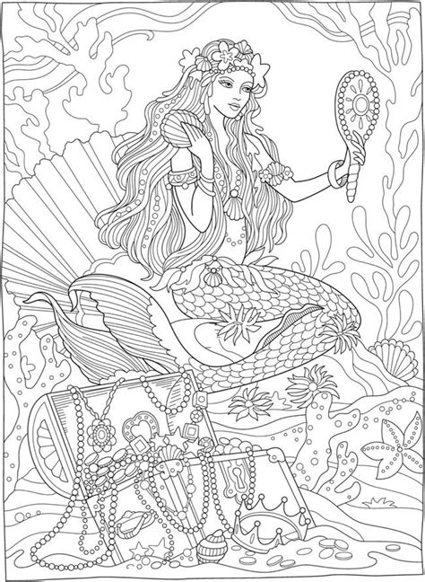 Welcome To Dover Publications Mermaid Coloring Book Mermaid Coloring