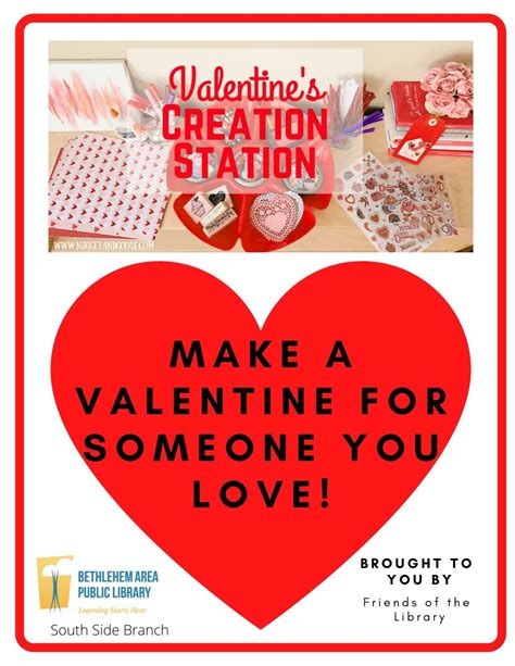Make Your Own Valentines At South Side Bethlehem Area Public Library