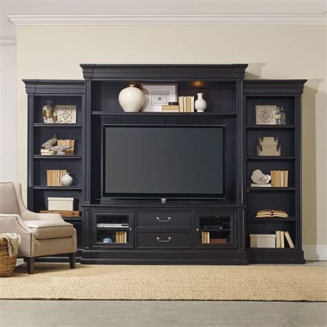 Clermont Black Entertainment Wall Unit From Hooker Coleman Furniture