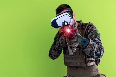 Soldier Virtual Reality Green Background 11615739 Stock Photo At Vecteezy