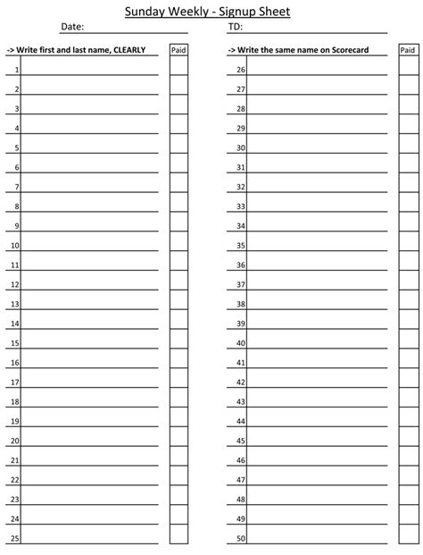 9 Sign Up Sheet Templates To Make Your Own Sign Up Sheets