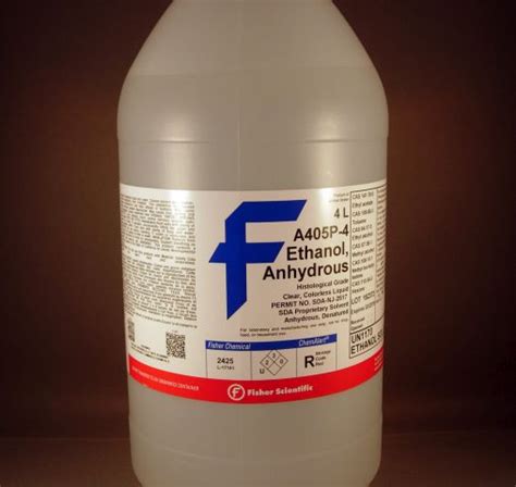 Ethanol Anhydrous 4l Medix ® Your On Line Laboratory Supply Shop