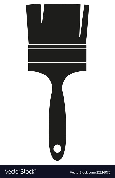 Black And White Paint Brush Silhouette Royalty Free Vector