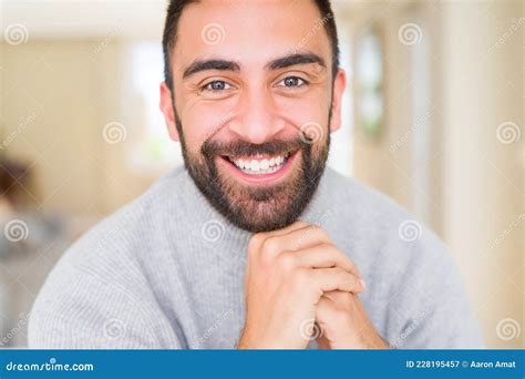 Handsome Man Smiling Cheerful With A Big Smile On Face Showing Teeth