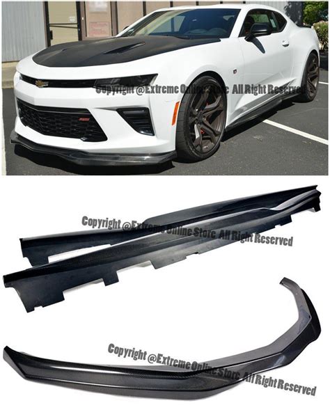 Fits 14 15 Chevy Camaro Ss A Style Front Bumper Lip Spoiler Gloss Black