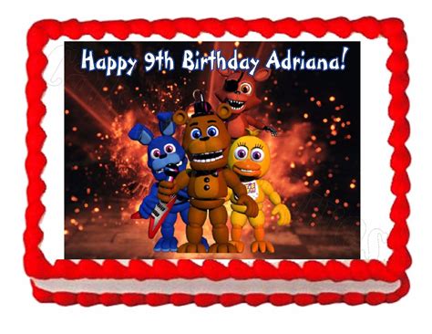 Five Nights At Freddys Fnaf 2 Party Edible Image Cake Topper Frosting