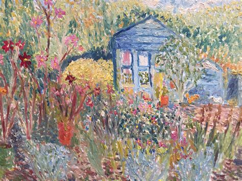 Original Impressionist Oil Painting Flower Garden Flower Etsy