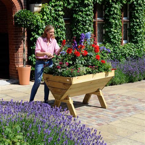 Wooden Plant Trough Raised Planters At Harrod Horticultural