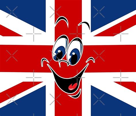 Union Jack Uk Flag Smiley Face Emotion Emoticon Metal Prints By