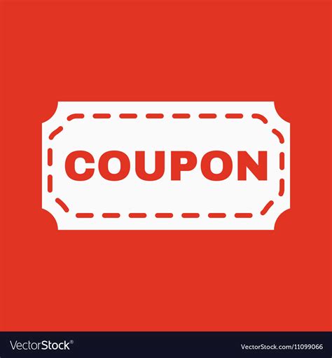 Coupon Icon Discount And T Offer Symbol Vector Image