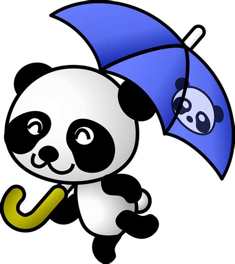 Panda Animal Rain · Free Vector Graphic On Pixabay