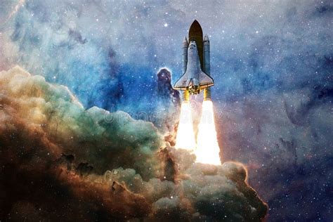 Space Shuttle Taking Off On A Mission Stock Photo Image Of Explorer