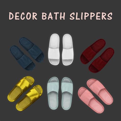 Decor Bath Slippers New Sims 4 Sims Sims 4 Cc Furniture