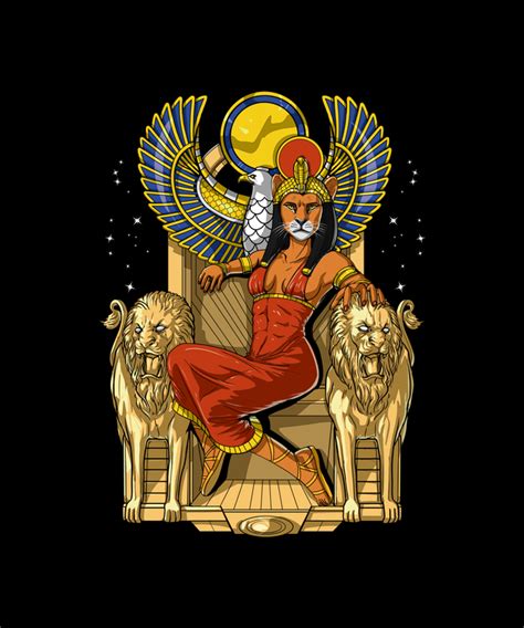 Egyptian Goddess Sekhmet Art Print By Nikolay Todorov Egyptian Cat Goddess Sekhmet Egyptian Art