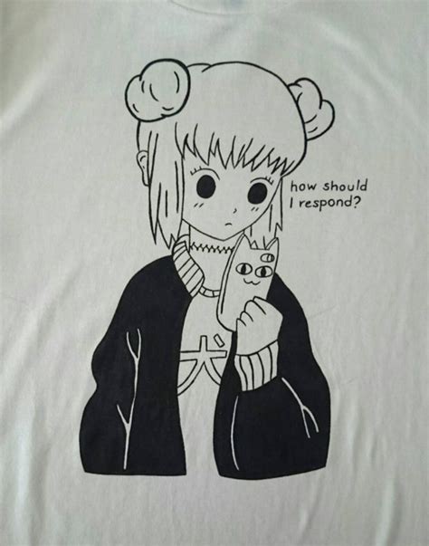 Anime Girl Textinghow Should I Respond T Shirt