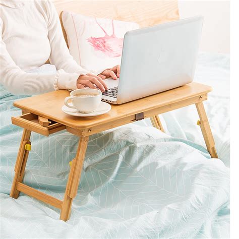 Ktaxon Bamboo Lap Desksfoldable Laptop Tablebeds Tray Tablefor Dorm