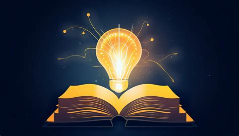 Book And Lightbulb Icon Glowing Together Symbolizing The Enlightening
