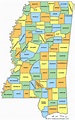 Printable Mississippi Maps | State Outline, County, Cities