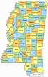 Mississippi County Map - MS Counties - Map of Mississippi