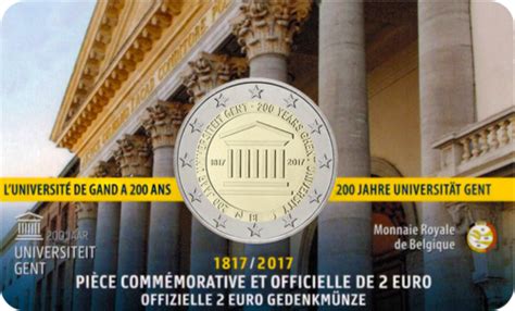 2017 Belgium 200 Years Of Ghent University 2 Euro Bu Coin Florinuslt