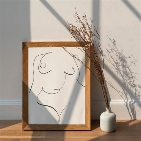 Gold Plus Size Lady Naked Woman Drawing Set Print Body Positive Art Nude Curvy Body Prints