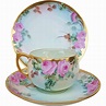 Beautiful Bavaria 1915 Hand Painted "Pink Roses" Floral Cup, Saucer ...