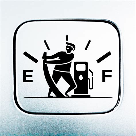 Funny Car Sticker Pull Fuel Tank Pointer Gas Consumption Decal Fuel Gauge Empty Stickers